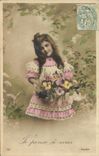 VINTAGE POSTCARD Fantaisie Child I think has you