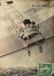 CPA Fantaisie Enfants Avion