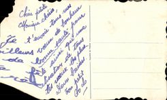 CPA Fantaisie Femme Eventail en tissu