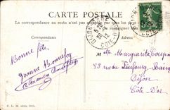 CPA Fantaisie Femme Main Fleurs