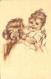 CPA Fantaisie Femme et Enfant Bebe
