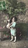 CPA Fantaisie Enfant et chien 