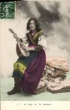 CPA Fantaisie Femme La jolie gitane 