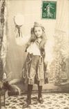VINTAGE POSTCARD Fantasy Tambourine Child