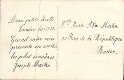 VINTAGE POSTCARD Fantaisie Children has L absent Militaria Chevaux