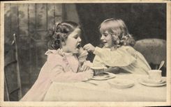 VINTAGE POSTCARD Fantasy Children beakful