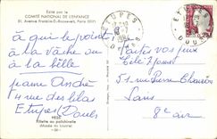 MODERN CARD Fantasy Child Hess Young girl with Punchinello Museum of Louvre Paris