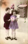 VINTAGE POSTCARD Fantasy Children Letter box