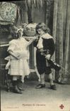 VINTAGE POSTCARD Fantasy Child Chamber music Violin