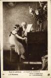 VINTAGE POSTCARD Fantasy Child Museum of Luxembourg Muenier the lacon of Harpsichord Piano