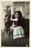 VINTAGE POSTCARD Fantasy Child and ass
