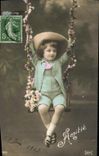 CPA Fantaisie Enfant Balancoire