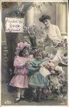 VINTAGE POSTCARD Fantasy Woman and Children co  Agnes