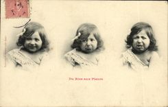 CPA Fantaisie Enfants Du rire aux pleurs 