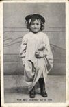VINTAGE POSTCARD Fantasy Child My small hat on the head