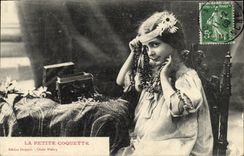 VINTAGE POSTCARD Fantasy the small Child vain one