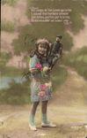 VINTAGE POSTCARD Fantasy Child Soldier miltiaria