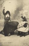 VINTAGE POSTCARD Fantasy Children with the hot hand