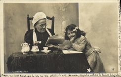CPA Fantaisie Enfant et grand mere