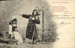 CPA Fantaisie Enfant Retour de pelerinage Moine