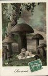VINTAGE POSTCARD Fantasy Child Chamoignon Baby