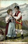 VINTAGE POSTCARD Fantasy Children Apfenzeller Tracht Folklore Swiss