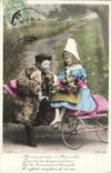 VINTAGE POSTCARD Fantasy Child Cars
