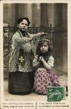 VINTAGE POSTCARD Fantasy Children Priest