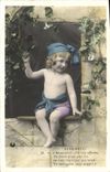VINTAGE POSTCARD Fantasy Child Without concern