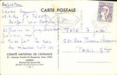 CPSM Fantasy Child Guerin Portrait of young girl Museum of Boulogne on Sea