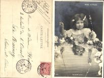 Two Part Card Fantaisie Child Baby D amuses Peche Poisson