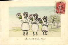 CPA Fantaisie Enfants Anniversaire