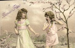 CPA Fantaisie Enfants Flute 