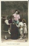 VINTAGE POSTCARD Fantaisie Children all the blows one gains