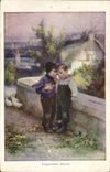 VINTAGE POSTCARD Fantasy Children Important secrecy