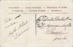 VINTAGE POSTCARD Fantasy automobile Child Bicycle