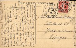 VINTAGE POSTCARD Fantasy Children the player of flute