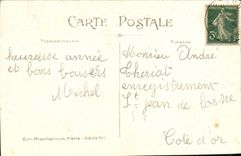 VINTAGE POSTCARD Fantaisie Children Happy New Year Horseshoe