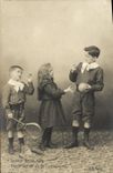 VINTAGE POSTCARD Fantasy Children Woman is fickle Well fol which S trusts Francois Ier Tennis there
