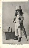 VINTAGE POSTCARD Fantaisie Child Umbrella It is time to return
