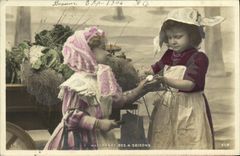 VINTAGE POSTCARD Commercial Fantasy Children 4 seasons