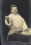VINTAGE POSTCARD Fantaisie Child See my Moine fist