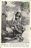 VINTAGE POSTCARD Fantasy Charrtte Child flowered