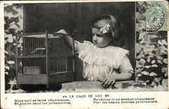 CPA Fantaisie Enfant La cage de Lili oiseau