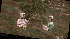 VINTAGE POSTCARD Fantasy Children Birds