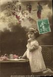 VINTAGE POSTCARD Fantasy Child Militaria Soldiers