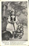 CPA Fantaisie Enfant Charrette Fleurie 
