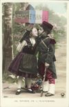CPA Fantaisie Enfants Allemagne France Militaria