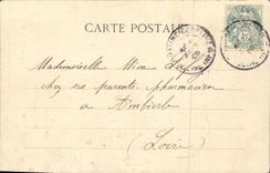 VINTAGE POSTCARD Fantasy Child Mr Bebe with the sea