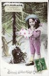 VINTAGE POSTCARD Fantasy Child Crossroads of fortune